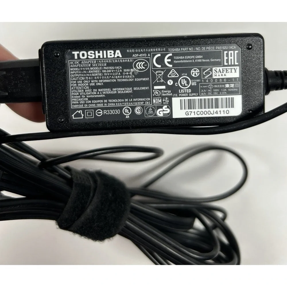 Genuine Toshiba AC Power Adapter PA5192U-1ACA 19V Thrive 10